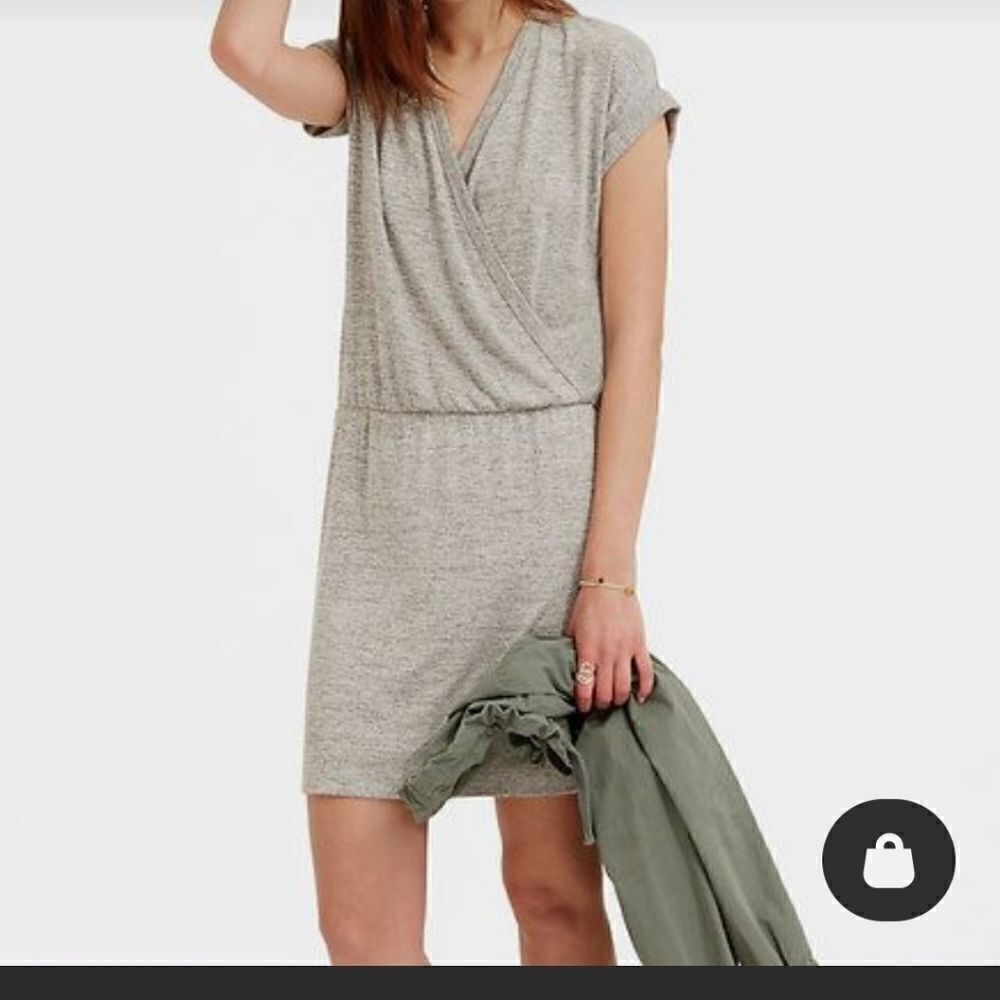 Lou & grey drop waist gray dress Sz xs